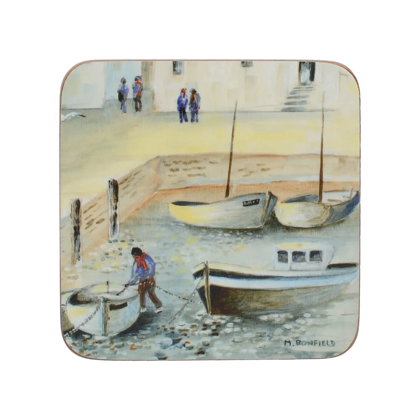 Creative Tops Set Of 6 Premium Coasters - Cornish Harbour
