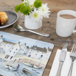 Creative Tops Set Of 6 Premium Placemats - Cornish Harbour