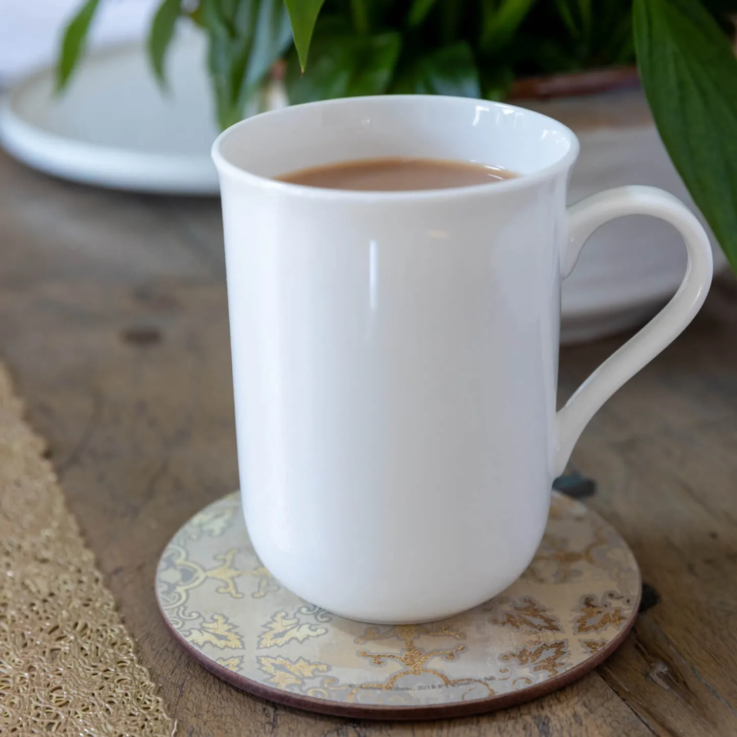 Creative Tops Set Of 4 Premium Round Coasters - Gold Impressions