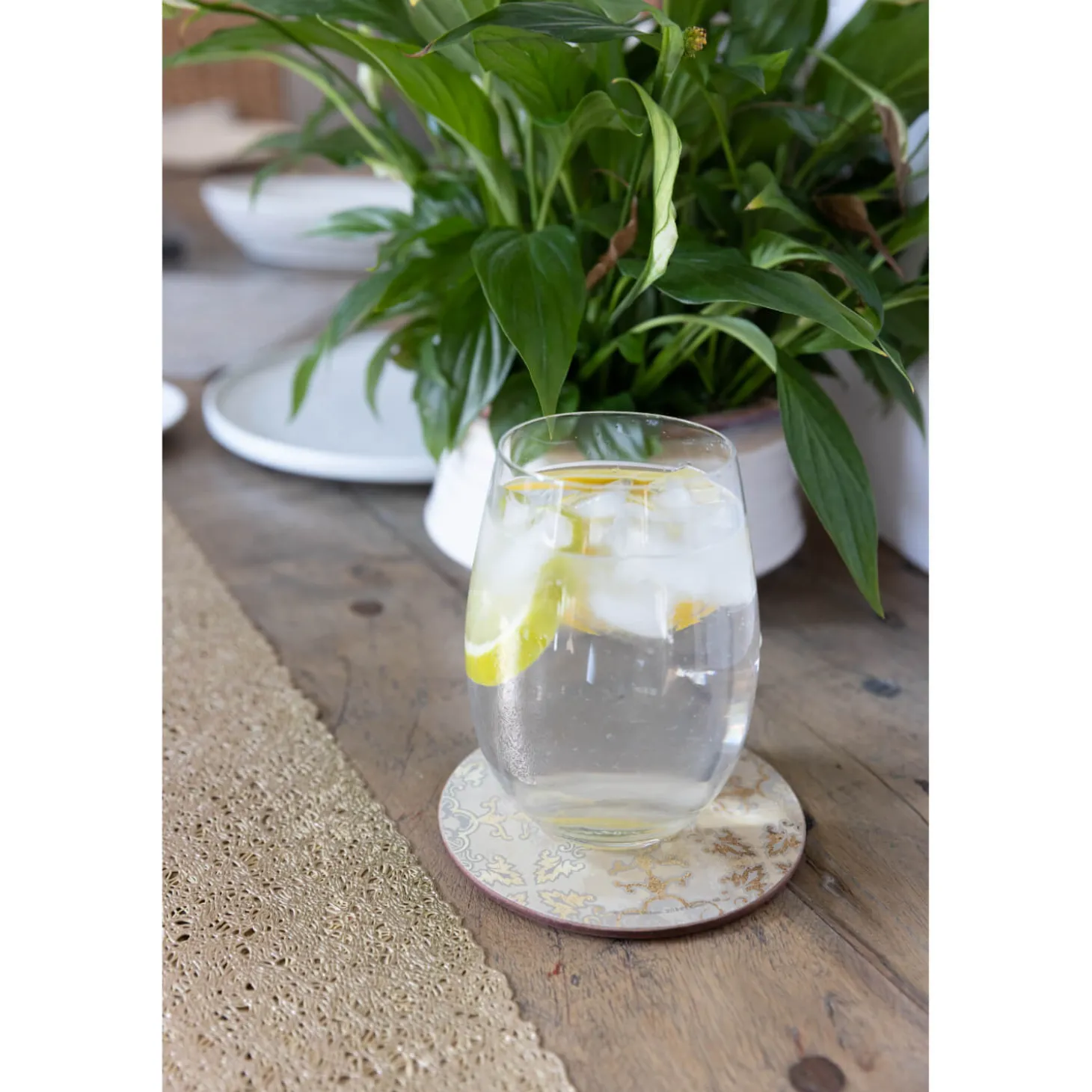 Creative Tops Set Of 4 Premium Round Coasters - Gold Impressions