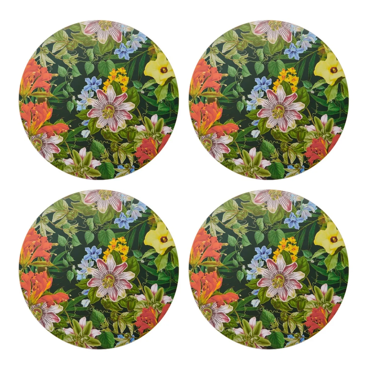 Creative Tops Set Of 4 Round Placemats - Floral