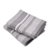 Cuisinart Pack of 2 Antimicrobial Professional Fouta Yarn Dye Tea Towel - Grey Stripe