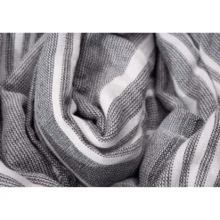 Cuisinart Pack of 2 Antimicrobial Professional Fouta Yarn Dye Tea Towel - Grey Stripe
