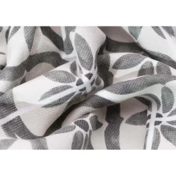 Cuisinart Pack of 2 Antimicrobial Professional Fouta Printed Tea Towel - Grey