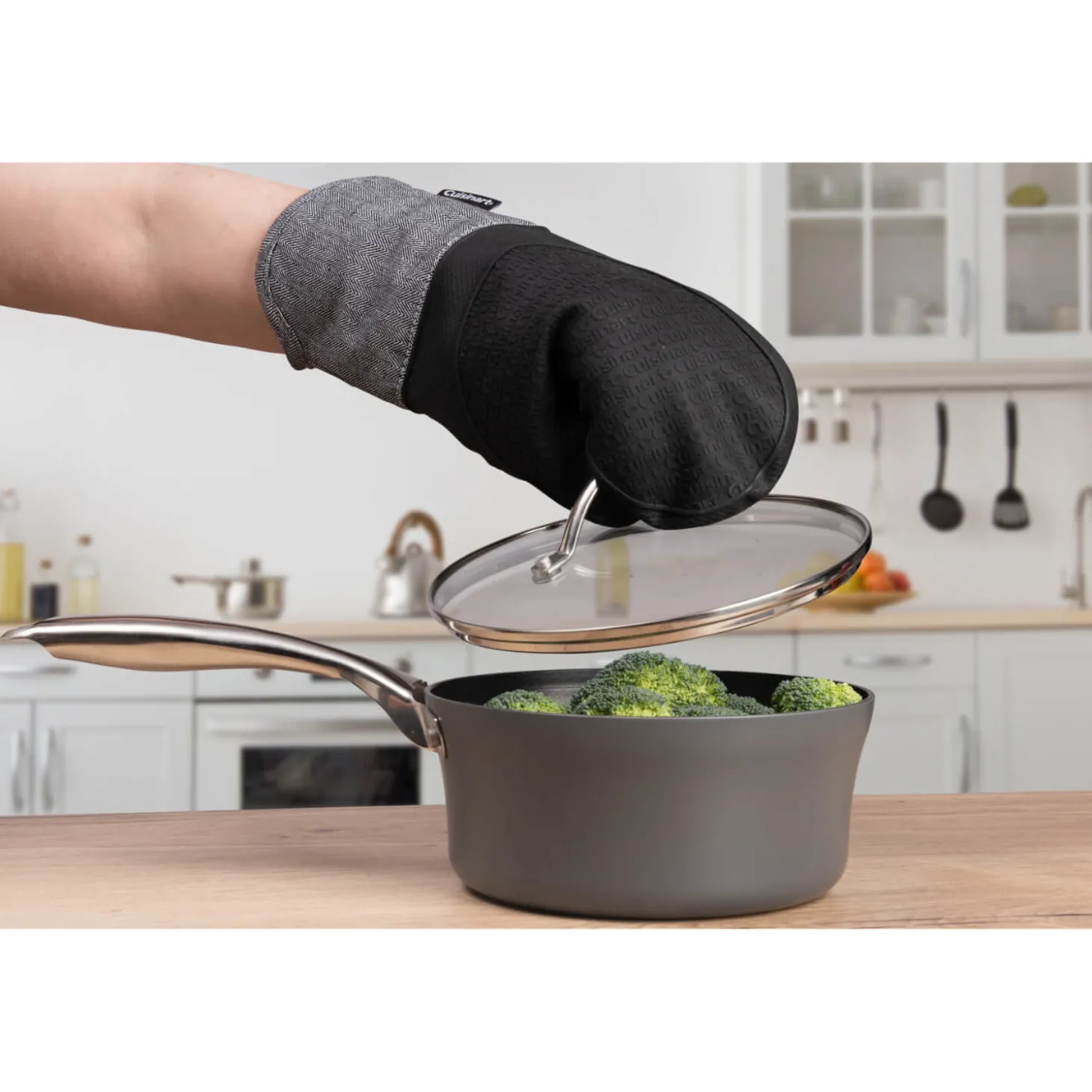 Cuisinart Silicone Oven Mitt - Herringbone Charcoal