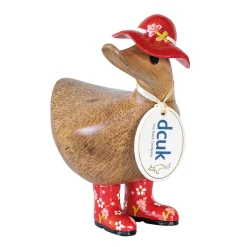 DCUK Duckys Floral Hat & Welly Boots - Assorted