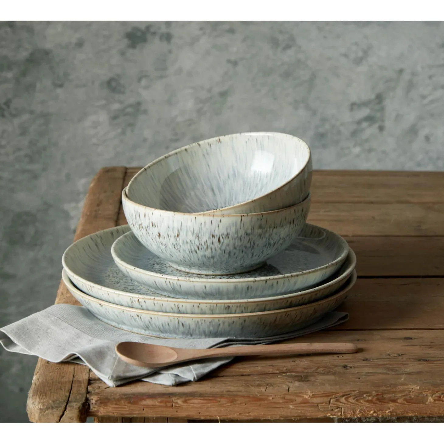 Denby Halo Speckle Coupe Dinner Plate - 26cm