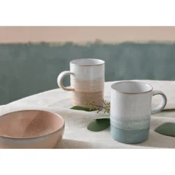 Denby Stoneware Kiln Accents 370ml Ridged Mug - Light Blue