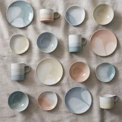 Denby Stoneware Kiln Accents 370ml Ridged Mug - Light Blue