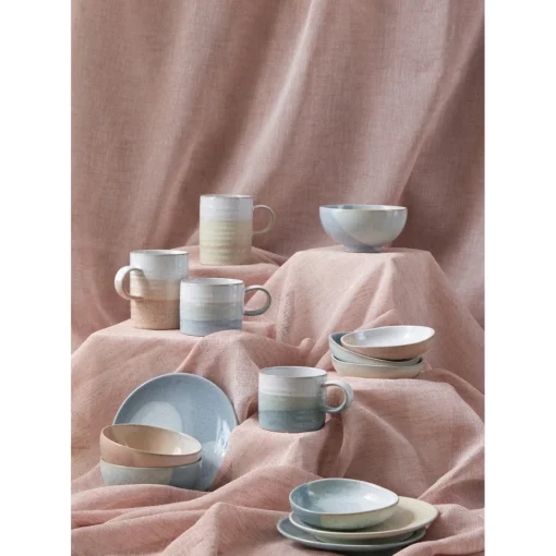 Denby Stoneware Kiln Accents 370ml Ridged Mug - Lemon