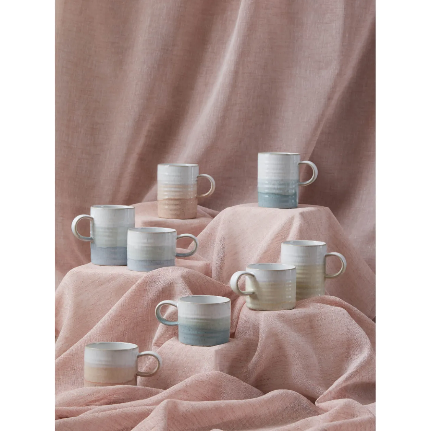Denby Stoneware Kiln Accents 295ml Small Ridged Mug - Lemon