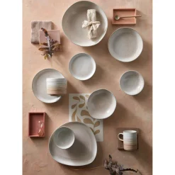 Denby Stoneware Kiln 370ml Ridged Mug - Coral