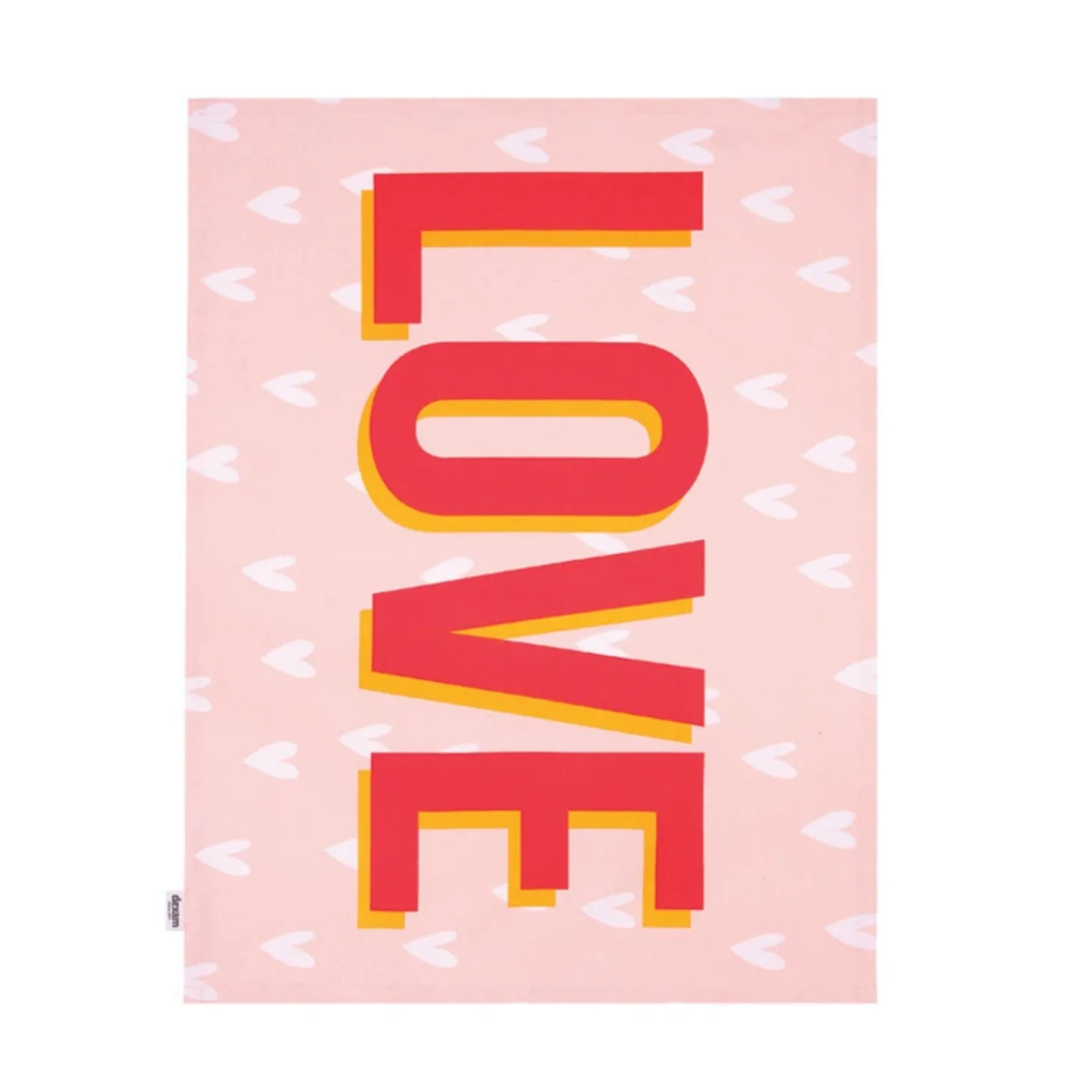 Dexam Recycled Cotton Happy Place Tea Towel - Love
