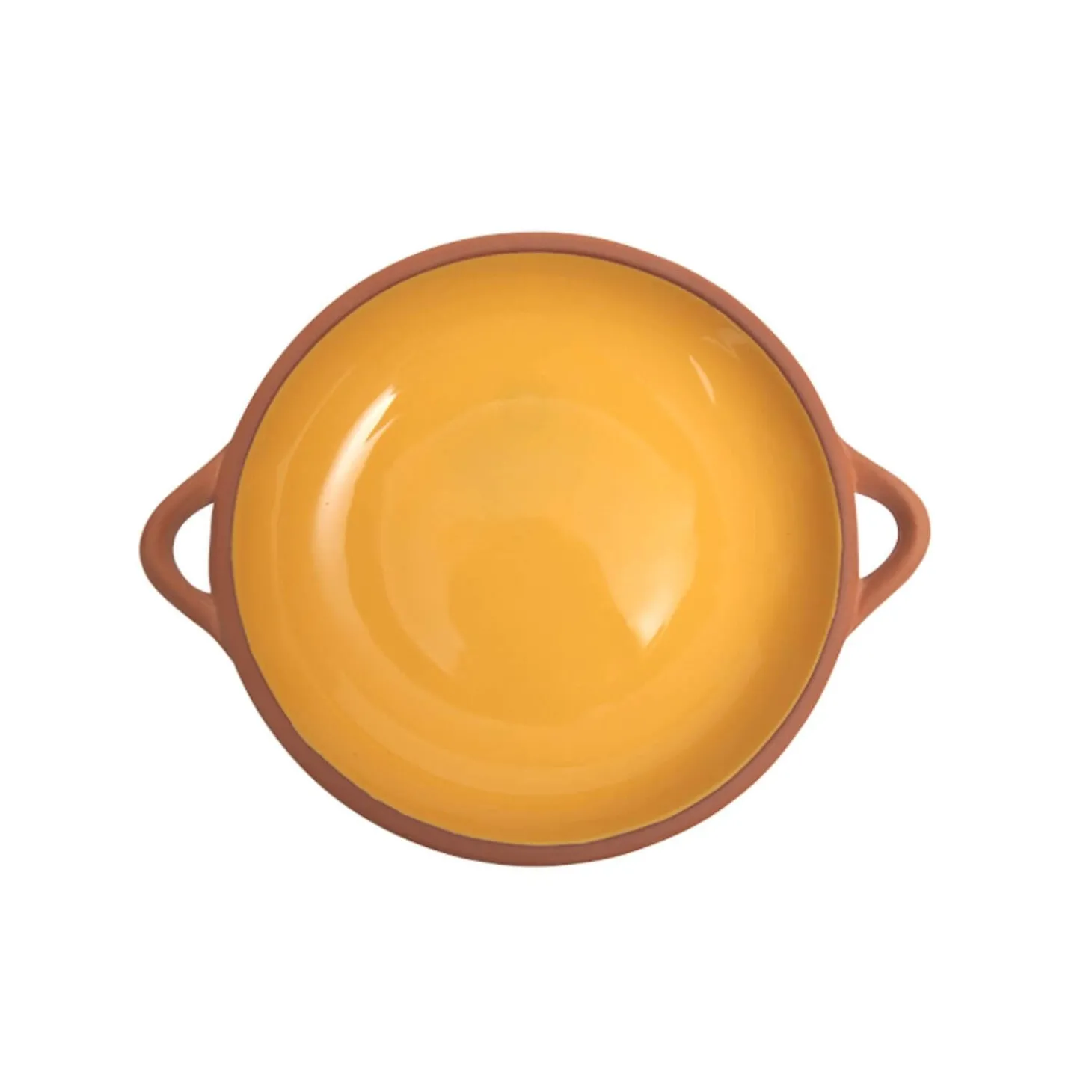 Dexam Sintra Large Glazed Terracotta Tapas Dish - Ochre