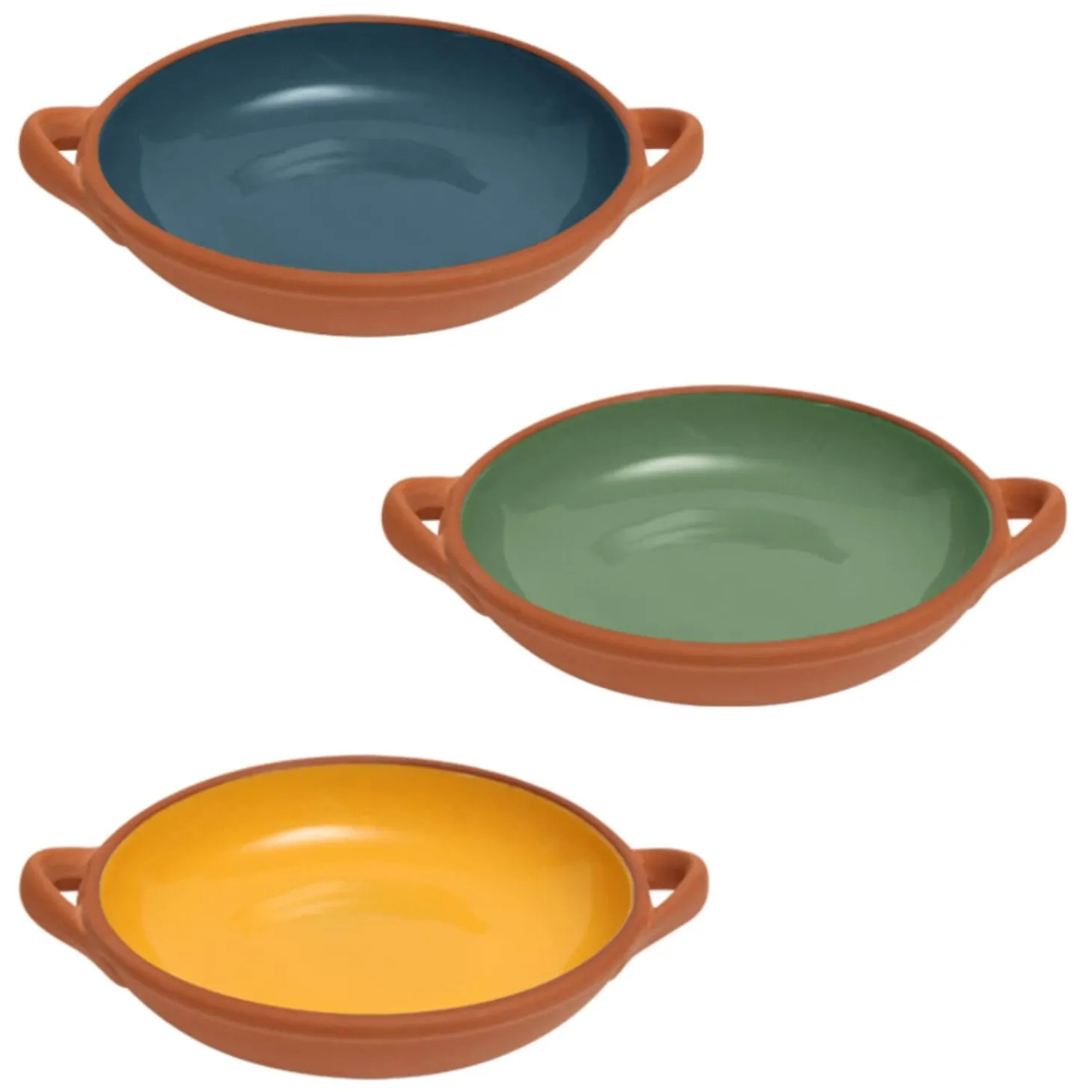 Dexam Sintra Large Glazed Terracotta Tapas Dish - Ochre