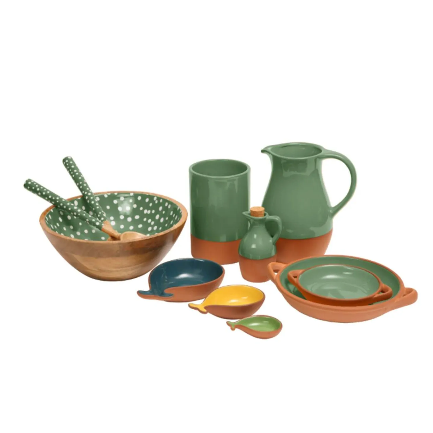 Dexam Sintra Small Glazed Terracotta Tapas Dish - Green