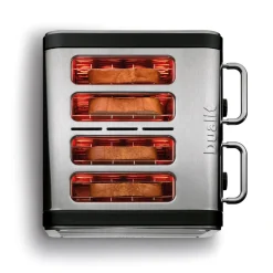 Dualit Architect 46505 4 Slot Toaster - Black & Brushed Stainless Steel