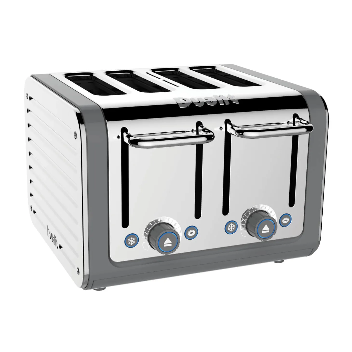 Dualit Architect 1.5 Litre Jug Kettle & 4 Slot Toaster Set - Grey & Stainless Steel