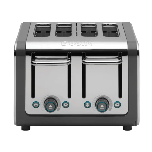 Dualit Architect 1.5 Litre Jug Kettle & 4 Slot Toaster Set - Grey & Stainless Steel