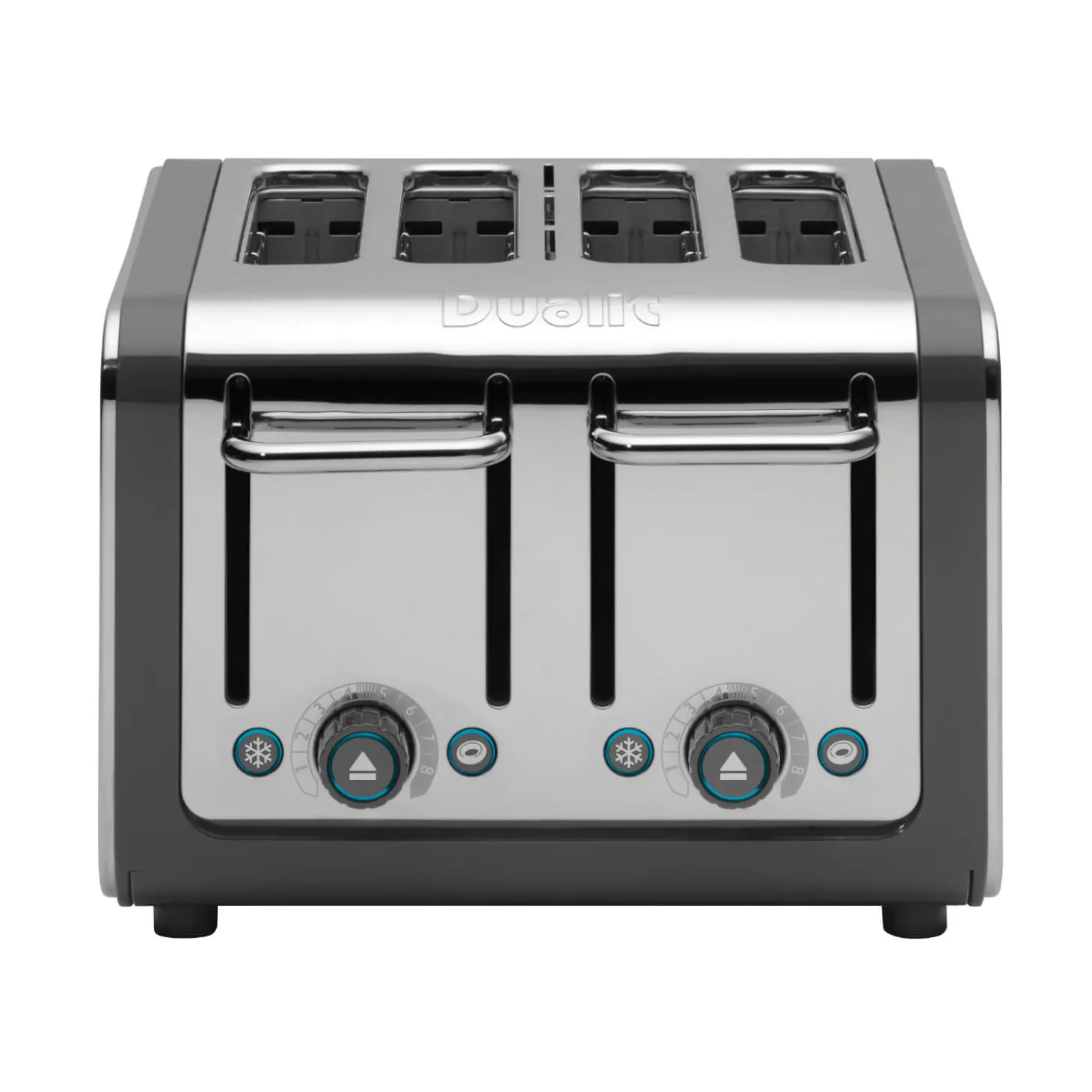 Dualit Architect 1.5 Litre Jug Kettle & 4 Slot Toaster Set - Grey & Stainless Steel