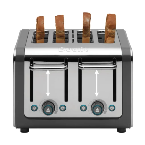 Dualit Architect 1.5 Litre Jug Kettle & 4 Slot Toaster Set - Grey & Stainless Steel
