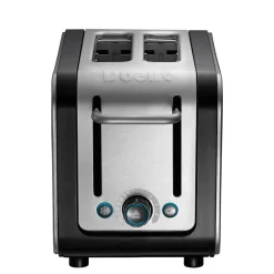 Dualit Architect 1.5 Litre Jug Kettle & 2 Slot Toaster Set - Black & Brushed Stainless Steel