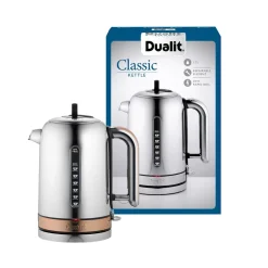 Dualit Classic 1.7 Litre Jug Kettle & 2 Slice Toaster Set - Copper & Chrome