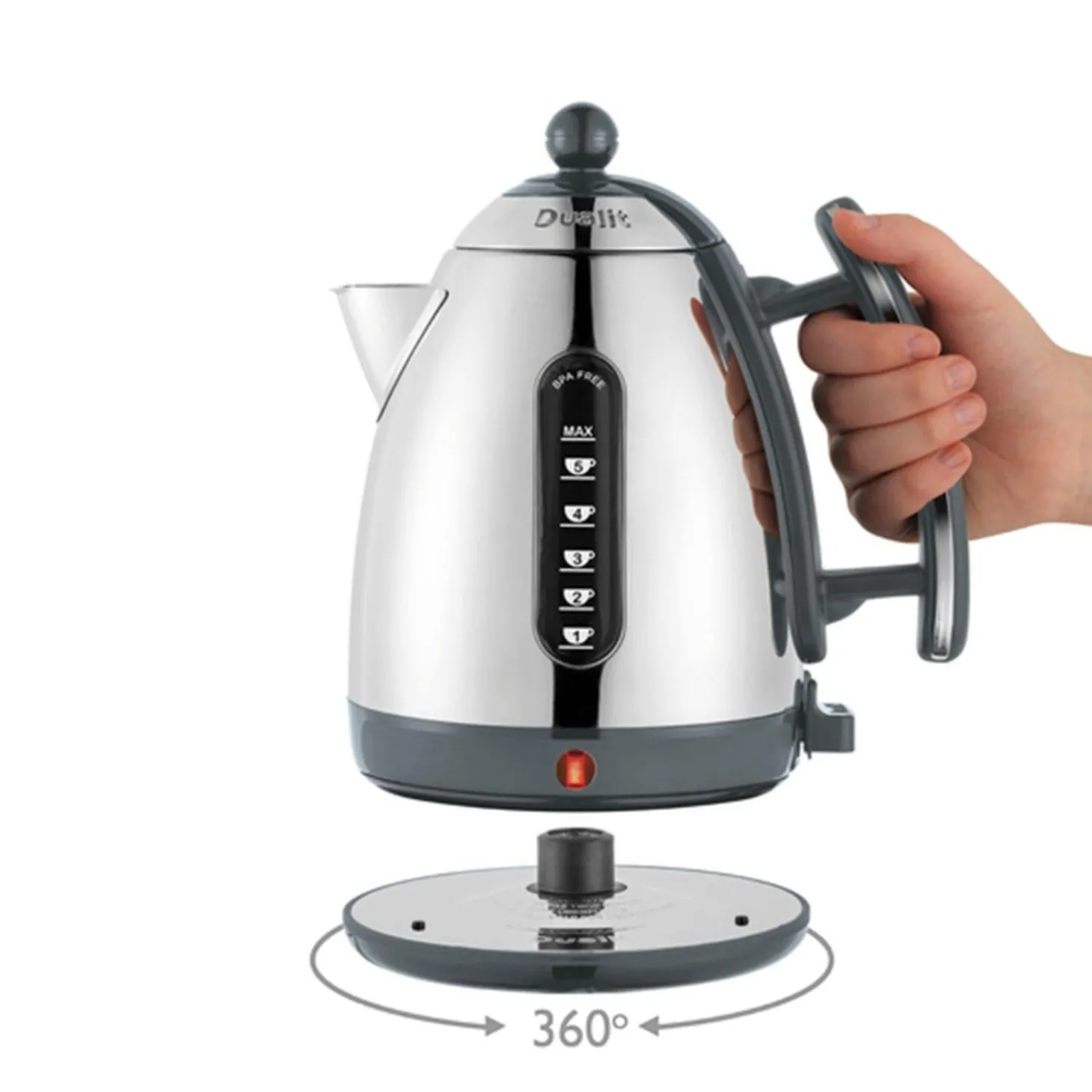 Dualit Lite 72006 1.5 Litre Jug Kettle - Polished Grey