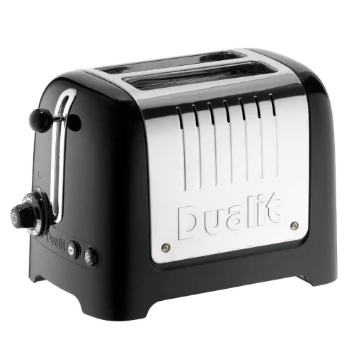 Dualit Lite 1.5 Litre Jug Kettle & 2-Slice Toaster Set - Black & Stainless Steel