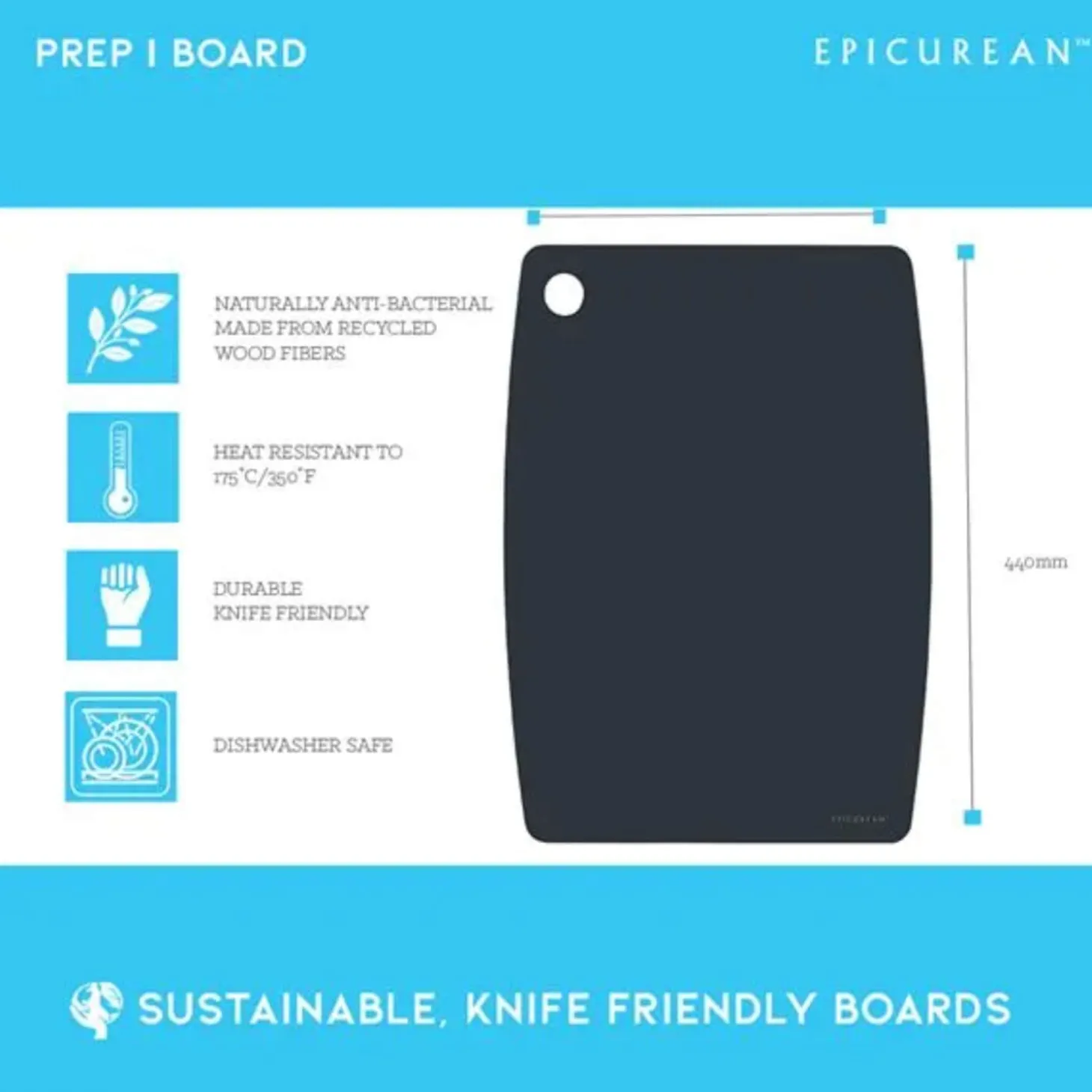 Epicurean Extra Large Preparation Board - Slate