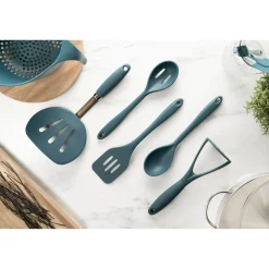 Fusion Twist Silicone Slotted Spoon - Blue