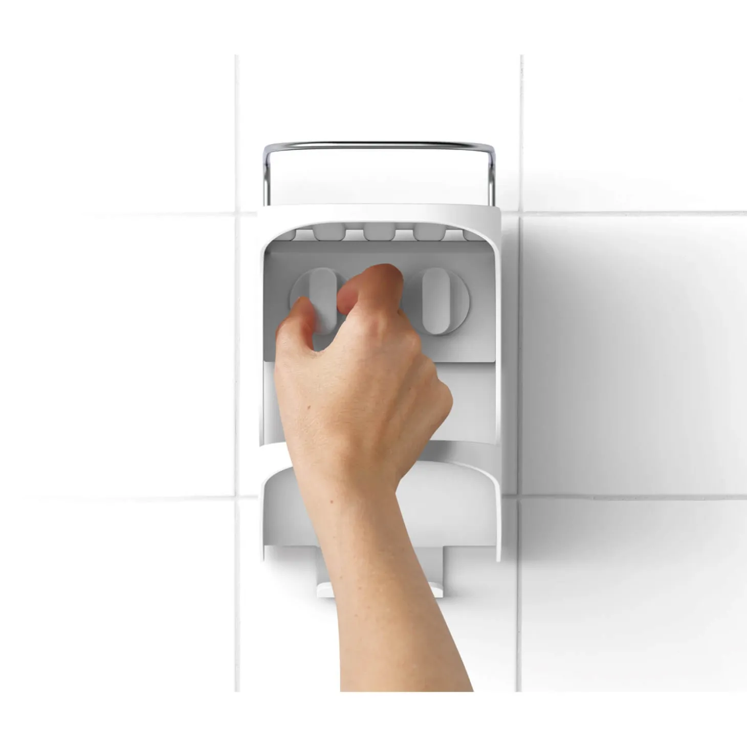 Joseph Joseph Capsule 2 Tier Shower Shelf - White