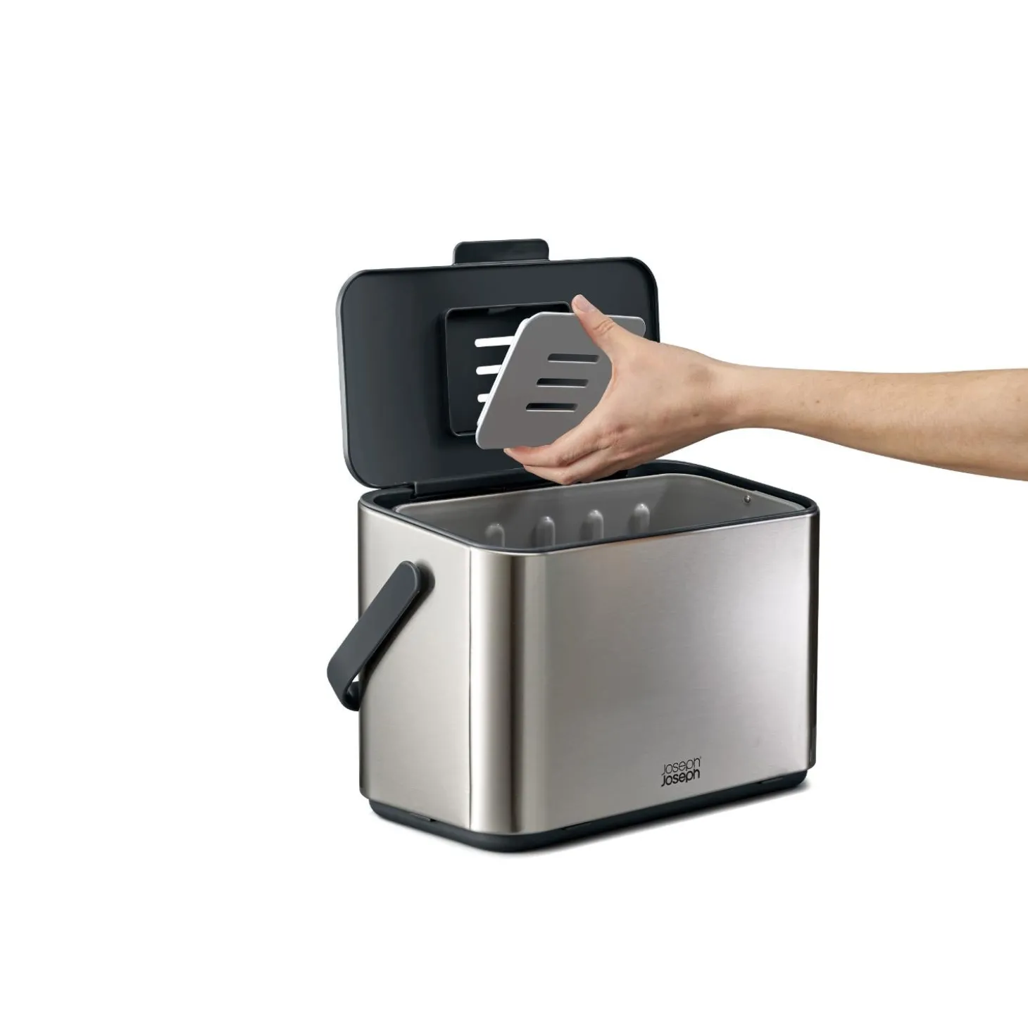 Joseph Joseph Collect 4-Litre Food Waste Caddy - Stainless Steel
