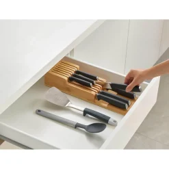 Joseph Joseph DrawerStore Bamboo 2 Tier Knife Organisation