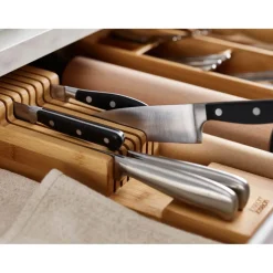 Joseph Joseph DrawerStore Bamboo 2 Tier Knife Organisation