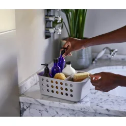 Joseph Joseph EasyStore Small Bathroom Storage Basket - Ecru