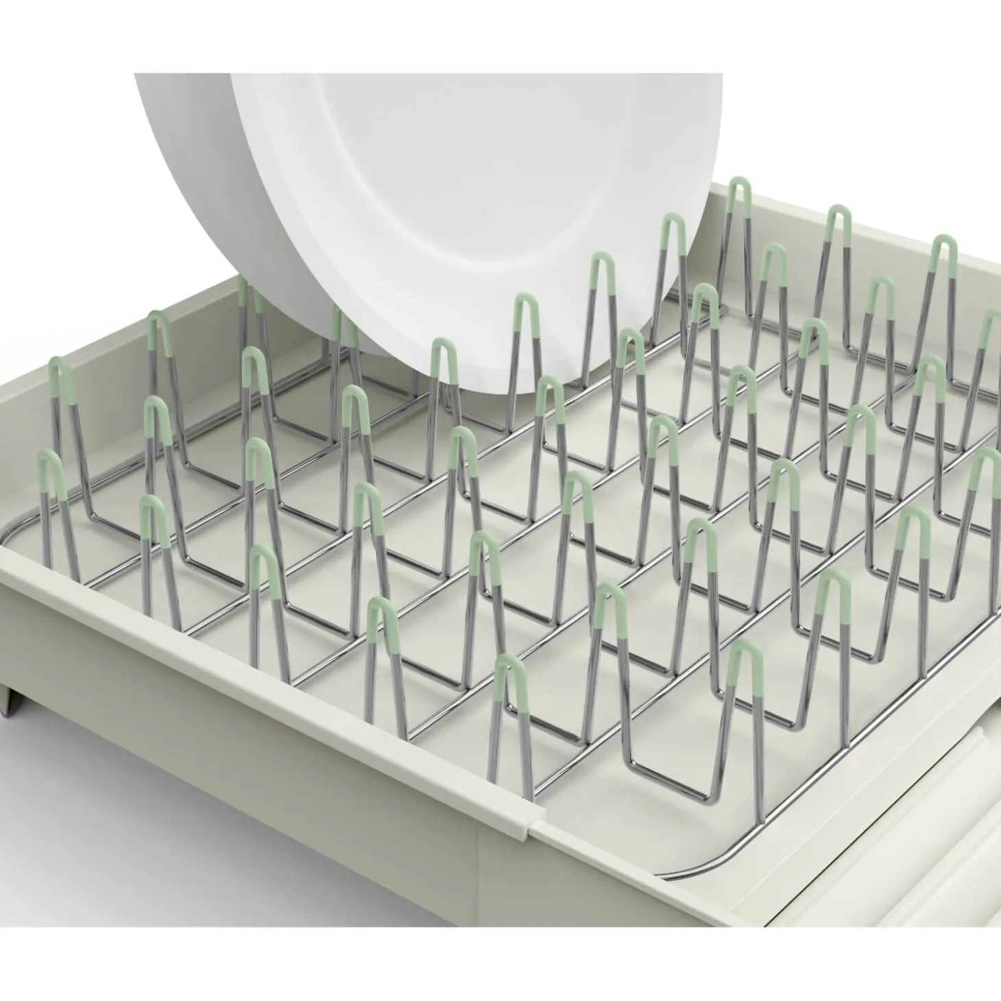 Joseph Joseph Extend Expandable Dish Rack - Light Stone & Sage Green
