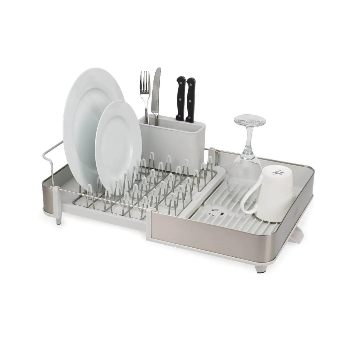 Joseph Joseph Extend Steel Expandable Dish Rack - Light Stone