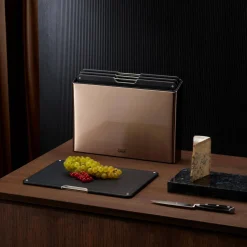 Joseph Joseph Folio Steel 4-Piece Chopping Board Set - Rose Gold