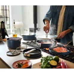 Joseph Joseph Space 20cm Non-Stick Folding Handle Frying Pan - Midnight Blue