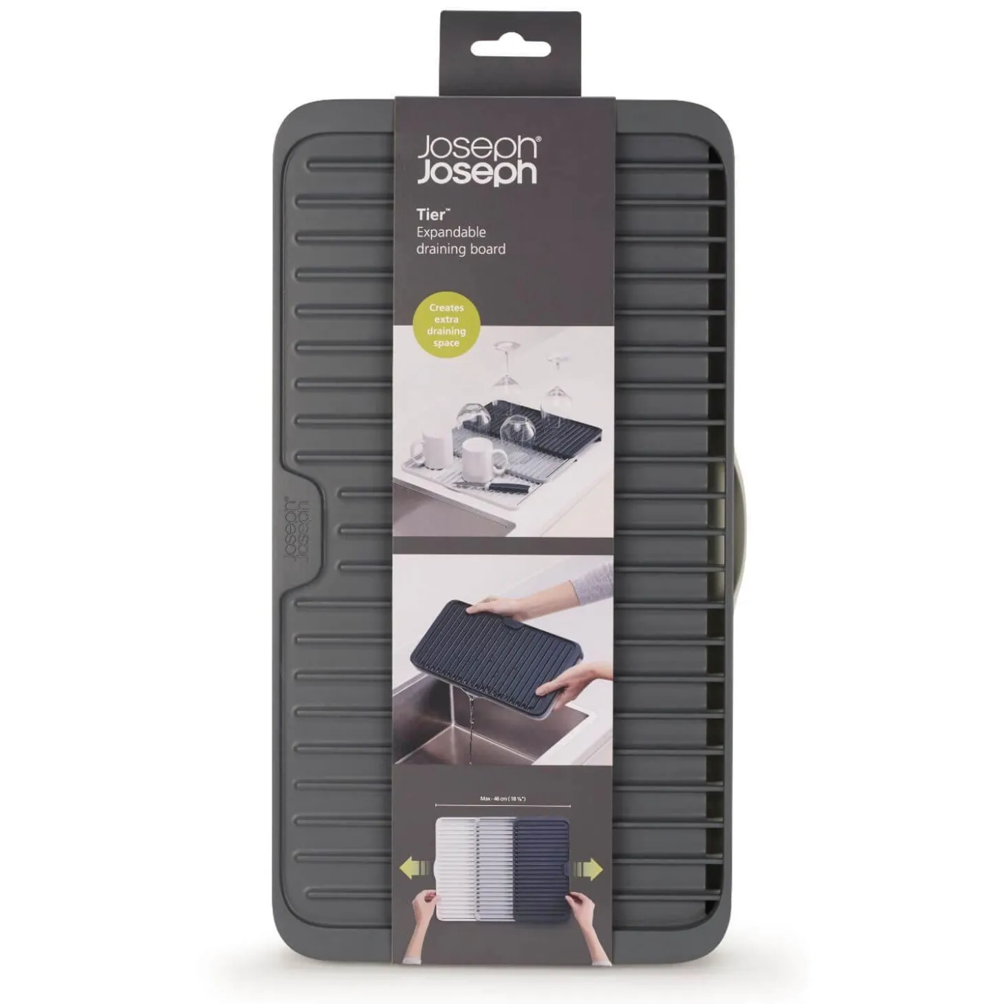Joseph Joseph Tier Expandable Draining Mat - Grey