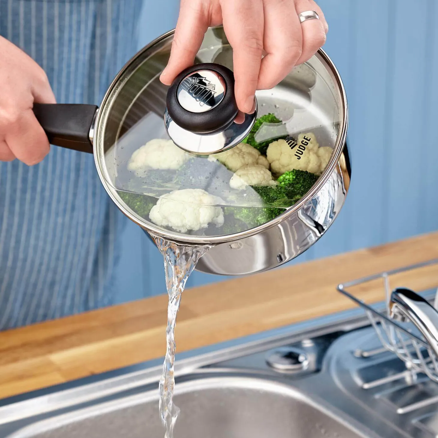 Judge Vista 16cm Stainless Steel Draining Saucepan