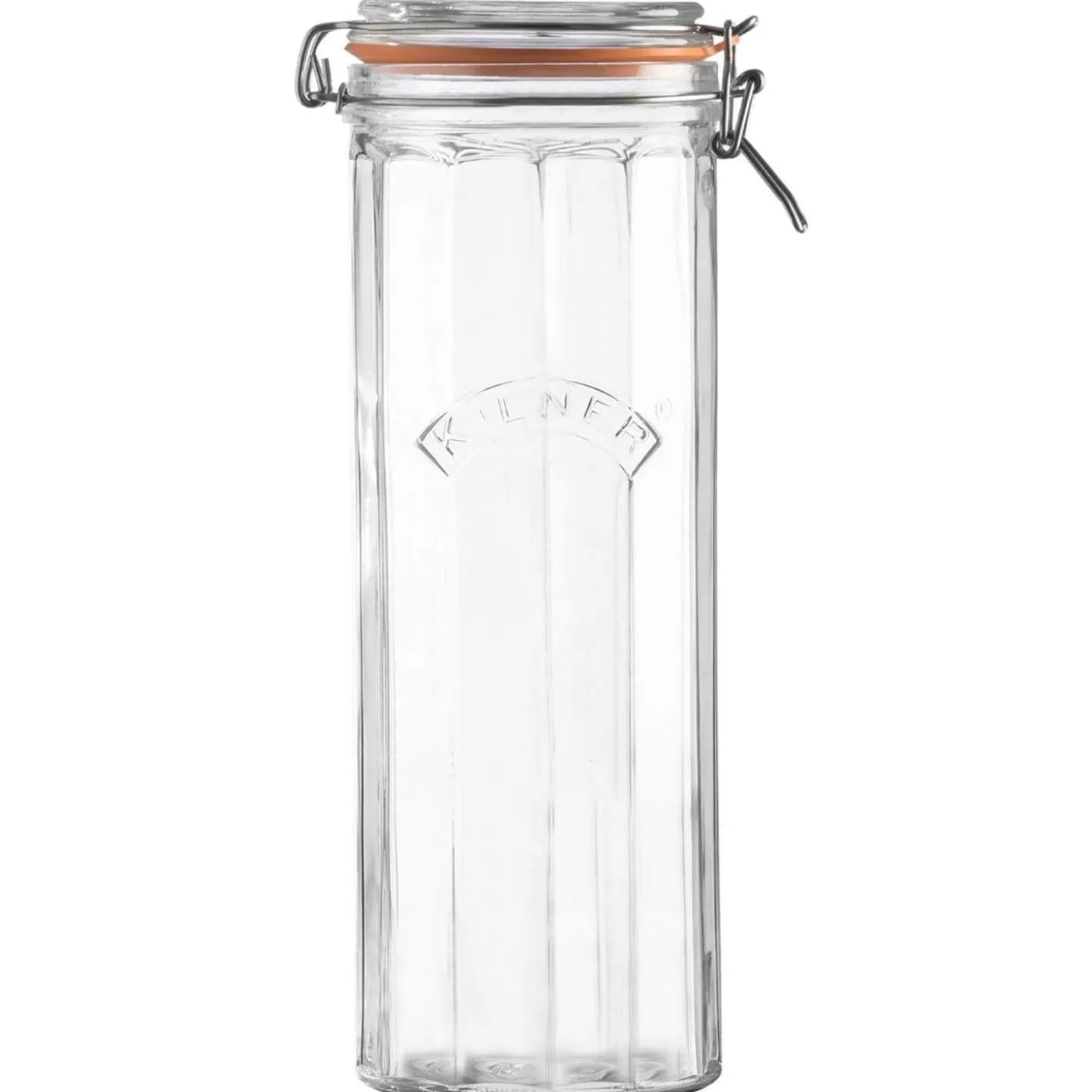 Kilner Glass Facetted Clip Top Storage Jar - 2.2 litre