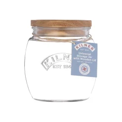 Kilner 850ml Universal Glass Jar with Acacia Lid