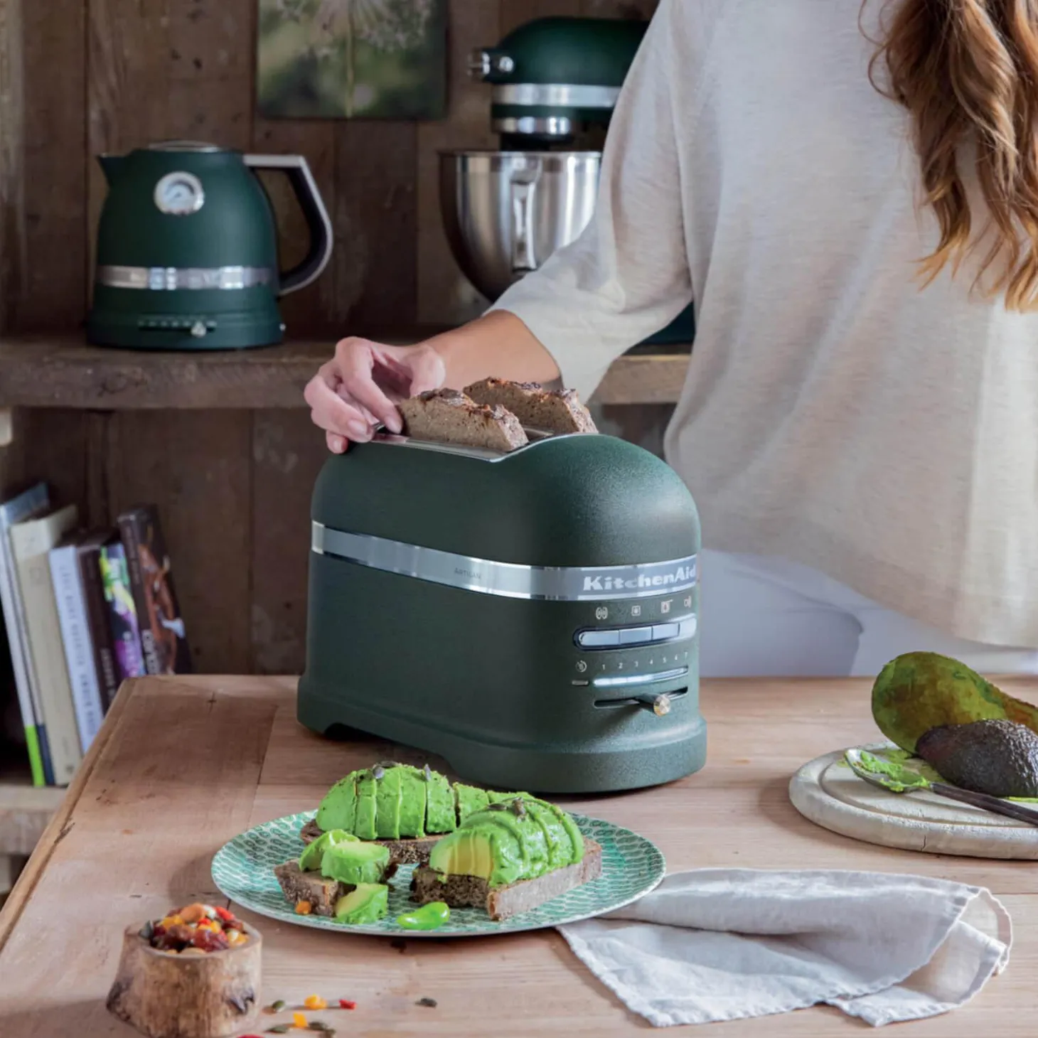 KitchenAid Artisan Kettle & 2 Slice Toaster Set - Pebble Palm