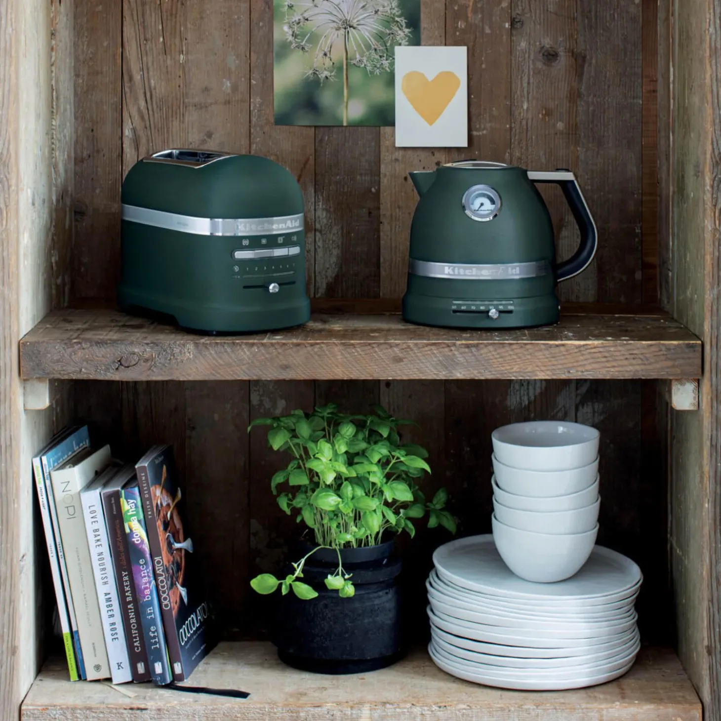 KitchenAid Artisan Kettle & 2 Slice Toaster Set - Pebble Palm