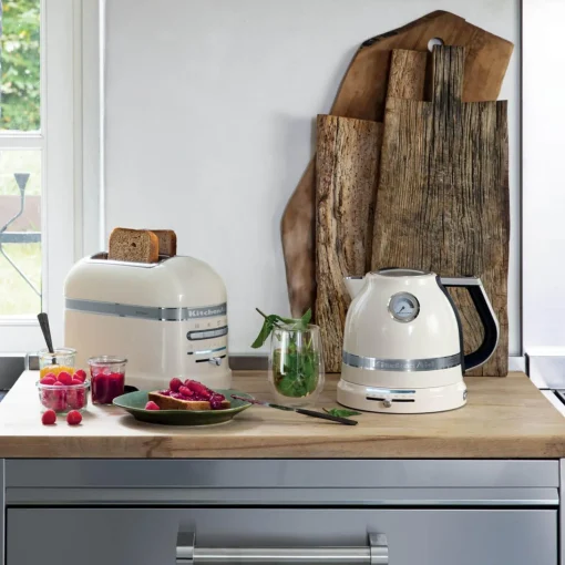 KitchenAid Artisan Kettle & 2 Slice Toaster Set - Almond Cream
