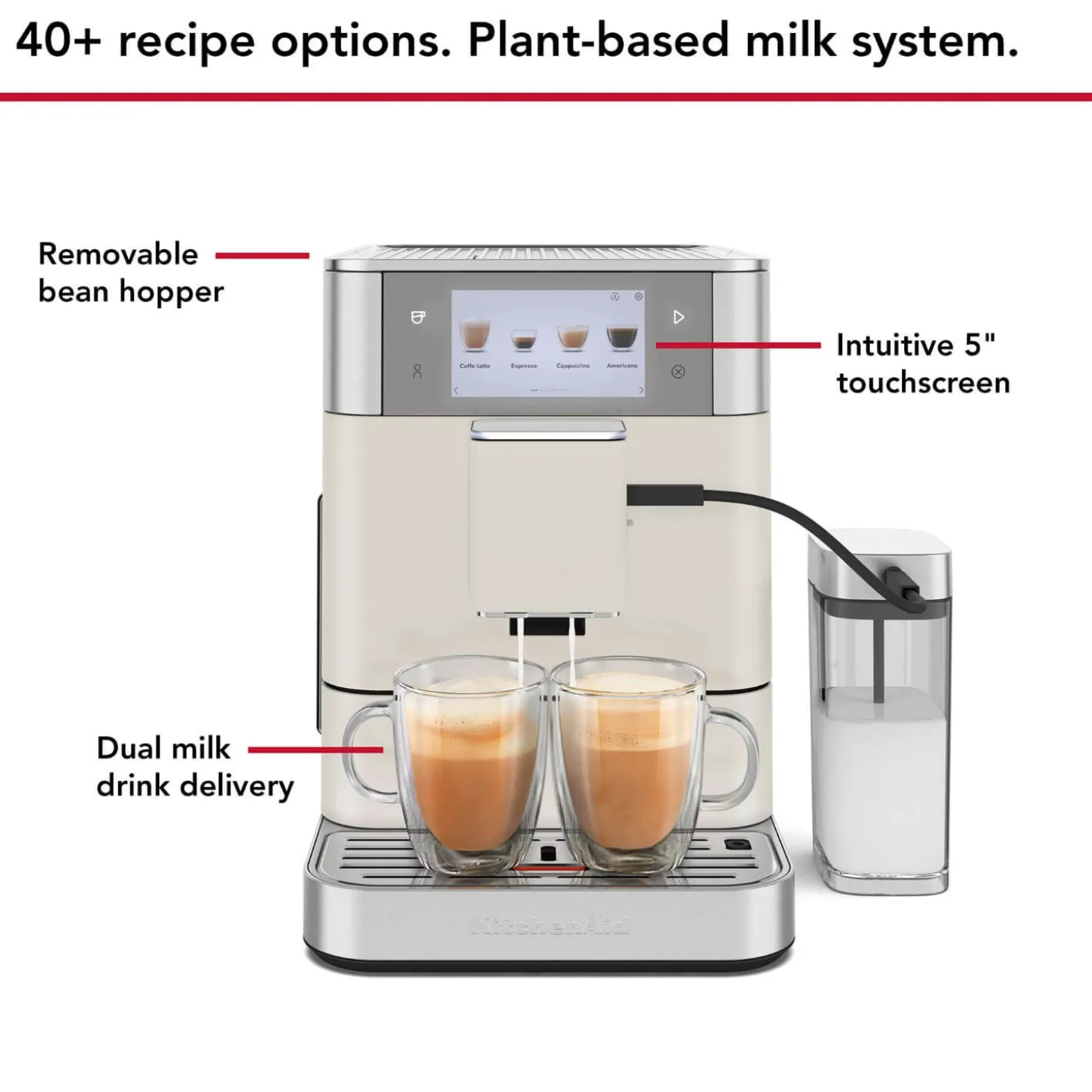 KitchenAid 5KES8558BPL Fully Automatic KF8 Espresso Coffee Machine - Porcelain