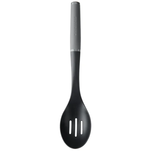 KitchenAid Soft Grip Slotted Spoon - Charcoal Grey