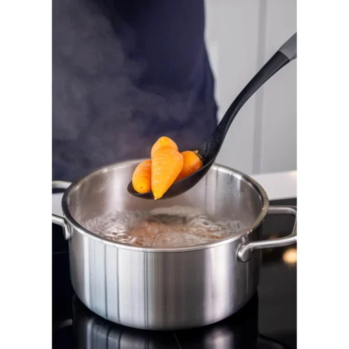 KitchenAid Soft Grip Slotted Spoon - Charcoal Grey